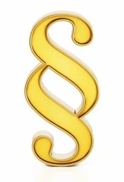 Paragraph symbol isolated on white background. 3D illustration Stock Illustration
