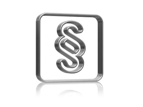 Paragraph symbol in silver wire Stock Illustration