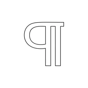 Paragraph, text icon. Simple thin line, outline vector of Text editor icons f Stock Illustration