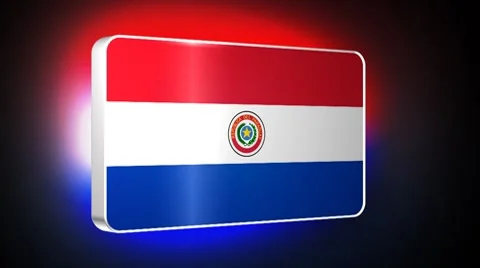 Paraguay 3d flag Stock Footage 7750085