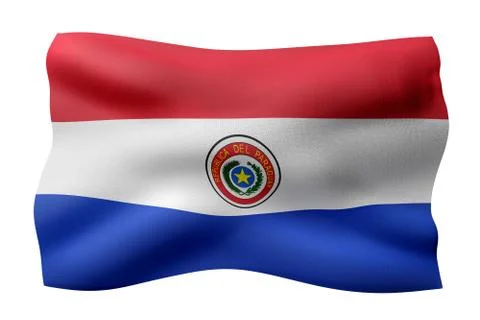 Paraguay 3d flag Stock Illustration