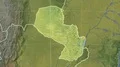 Paraguay and neighborhood. Topographic 4k or 4k+ Resolution