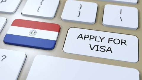Paraguay Apply for Visa Concept. Visa of Country or Government with National Stock-Footage 268075959