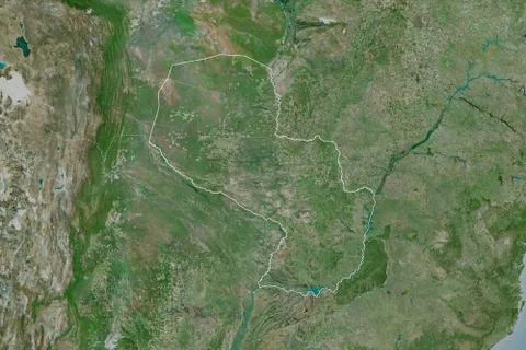 Paraguay borders. Satellite 스톡 일러스트