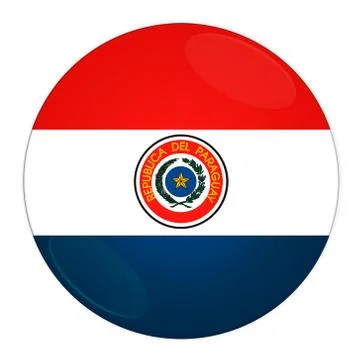 Paraguay button with flag Stockillustratie
