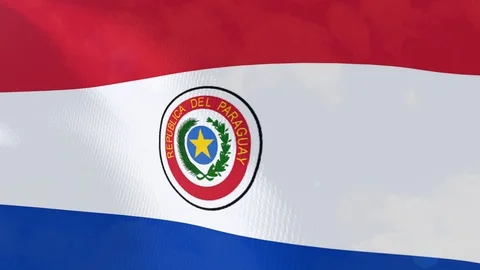Paraguay closeup flag animation Stock Footage 101757350