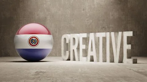 Paraguay. Creative  Concept Stock Illustration