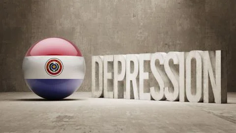 Paraguay Depression Concept Stock Illustration