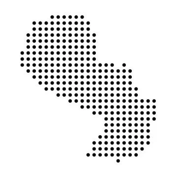 Paraguay dotted vector map Stock Illustration