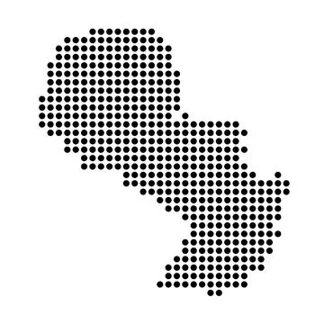 Paraguay dotted vector map Stock Illustration