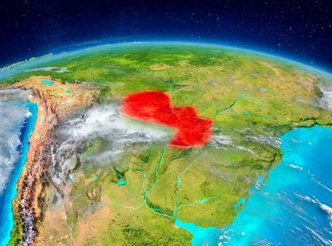 Paraguay on Earth 스톡 일러스트
