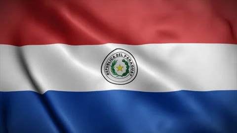 Paraguay flag background realistic waving in the wind, 4K video (Loop) Stock Footage 247123711
