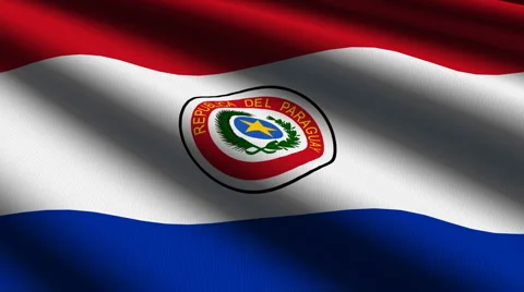 Paraguay flag close up Stock Footage 927849