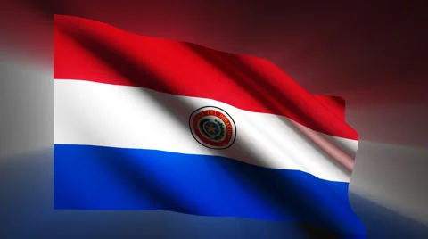 Paraguay Flag Stock Footage 894259