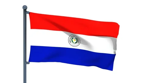 Paraguay Flag Stock Footage 150204099