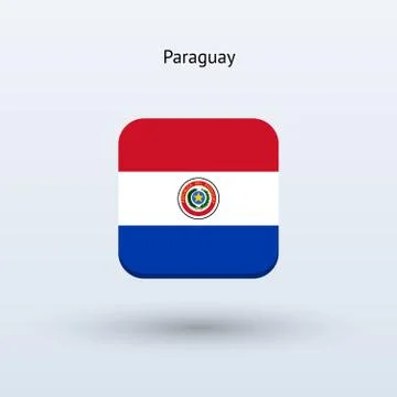 Paraguay flag icon Illustrazione stock