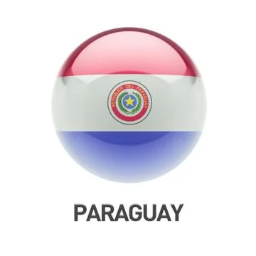 Paraguay Flag Icon Illustrazione stock
