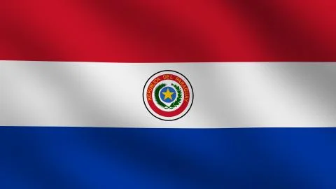 Paraguay flag Illustrazione stock