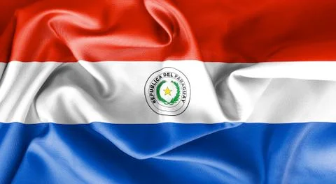 Paraguay Flag Obverse Side Illustrazione stock