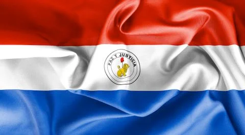 Paraguay Flag Reverse Side Illustrazione stock