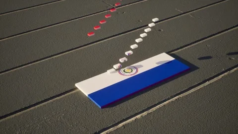 Paraguay Flag - Slow Motion Stock Footage 318862025