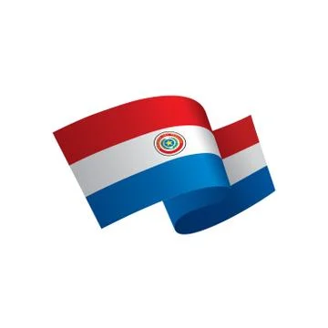 Paraguay flag, vector illustration Stockillustratie