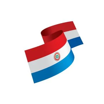 Paraguay flag, vector illustration Stockillustratie