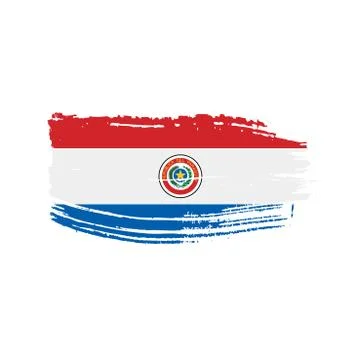 Paraguay flag, vector illustration Stockillustratie