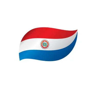Paraguay flag, vector illustration Stock Illustration