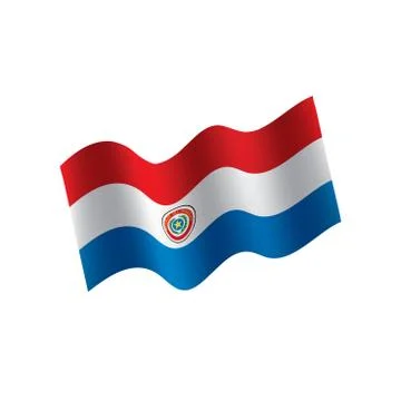 Paraguay flag, vector illustration Illustrazione stock