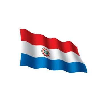 Paraguay flag, vector illustration 스톡 일러스트