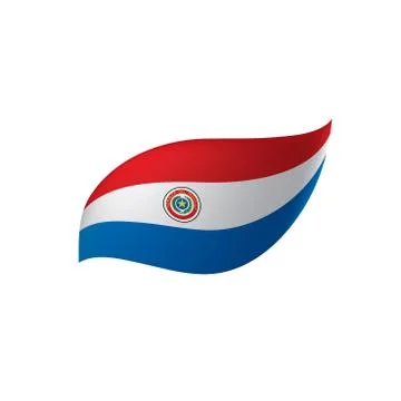 Paraguay flag, vector illustration Illustrazione stock