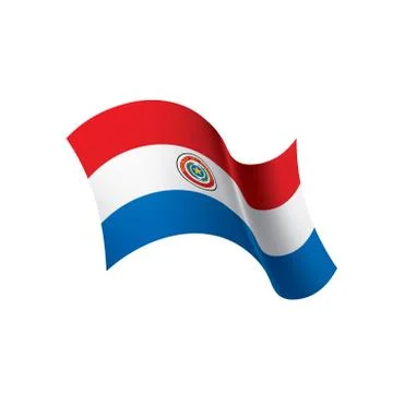 Paraguay flag, vector illustration 스톡 일러스트