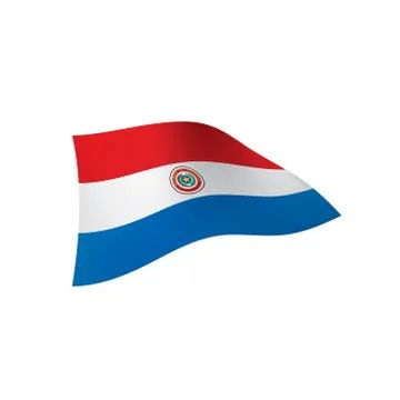 Paraguay flag, vector illustration Stock Illustration