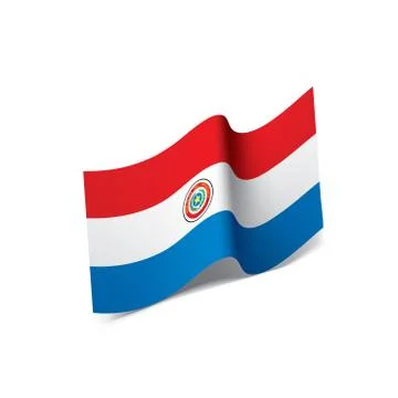 Paraguay flag, vector illustration Stockillustratie