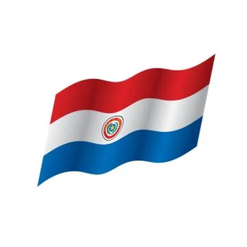 Paraguay flag, vector illustration Illustrazione stock