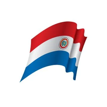 Paraguay flag, vector illustration Illustrazione stock
