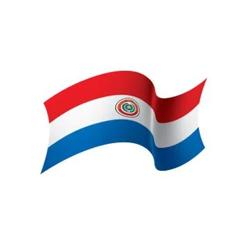 Paraguay flag, vector illustration Stockillustratie