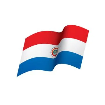 Paraguay flag, vector illustration Stockillustratie