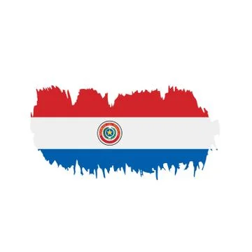 Paraguay flag, vector illustration Illustrazione stock