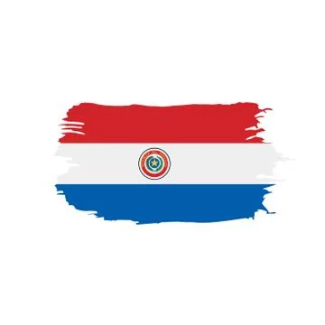 Paraguay flag, vector illustration Illustrazione stock