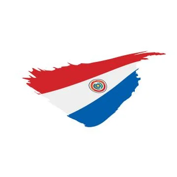 Paraguay flag, vector illustration Stock Illustration