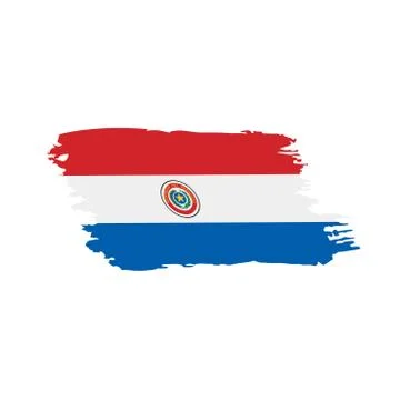 Paraguay flag, vector illustration Stock Illustration
