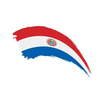 Paraguay flag, vector illustration 스톡 일러스트