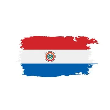 Paraguay flag, vector illustration Stockillustratie