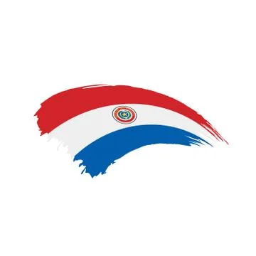 Paraguay flag, vector illustration Illustrazione stock
