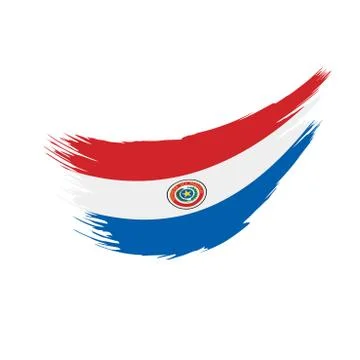 Paraguay flag, vector illustration Illustrazione stock