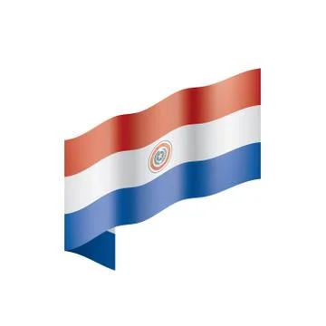 Paraguay flag, vector illustration Illustrazione stock