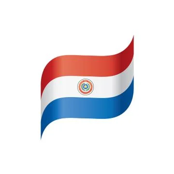 Paraguay flag, vector illustration Stockillustratie