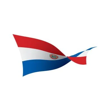 Paraguay flag, vector illustration Stockillustratie